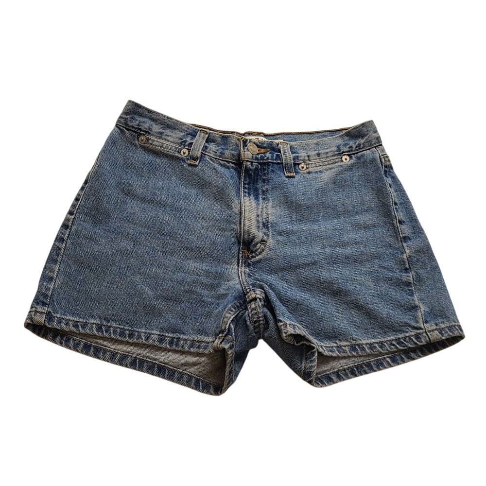 Tommy Hilfiger Women's High Waisted Denim Shorts Medium Wash Blue Size 4 Vintage